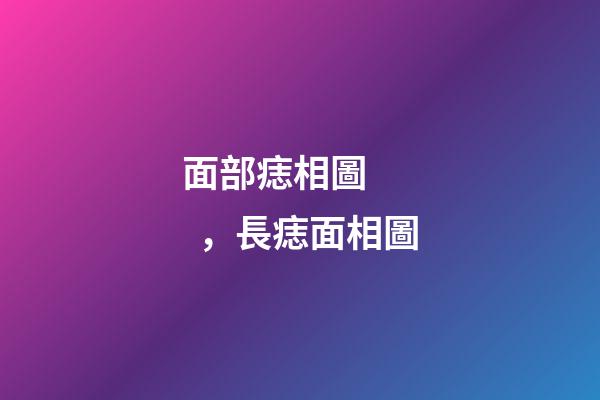 面部痣相圖，長痣面相圖